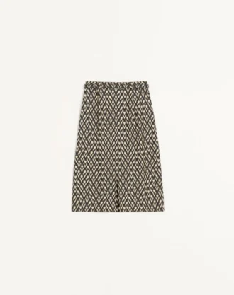 Jupe plissée en twill Toute La V Jupe plissée en twill Toute La V
