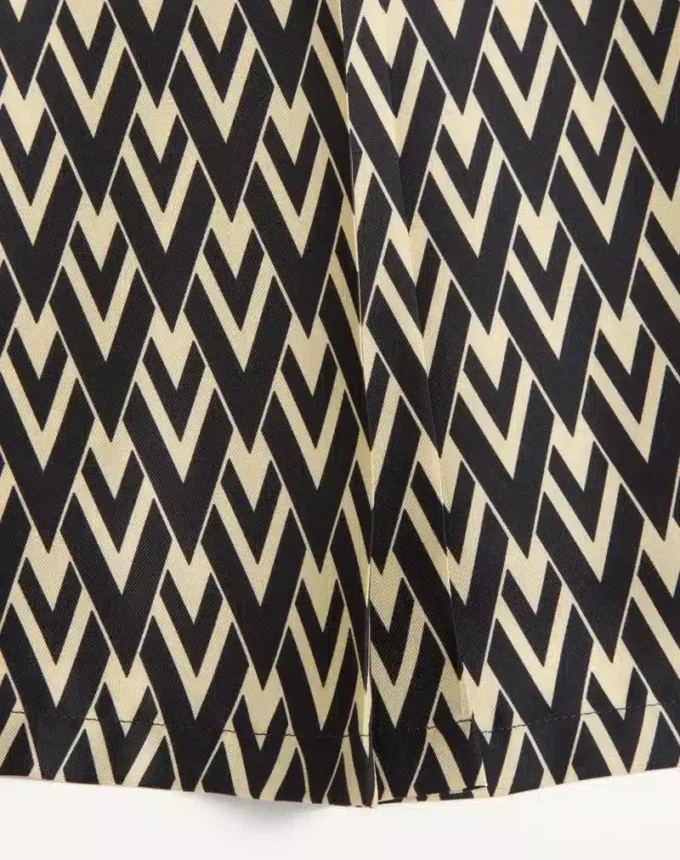Jupe plissée en twill Toute La V Jupe plissée en twill Toute La V