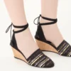 La Cruisette Mesh Wedge avec broderies 75 mm La Cruisette Mesh Wedge avec broderies 75 mm