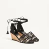 La Cruisette Mesh Wedge avec broderies 75 mm La Cruisette Mesh Wedge avec broderies 75 mm