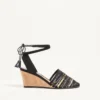 La Cruisette Mesh Wedge avec broderies 75 mm La Cruisette Mesh Wedge avec broderies 75 mm