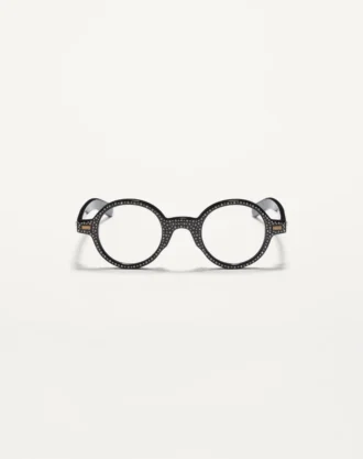 Lunettes Bizarre Circle avec cristaux en acétate