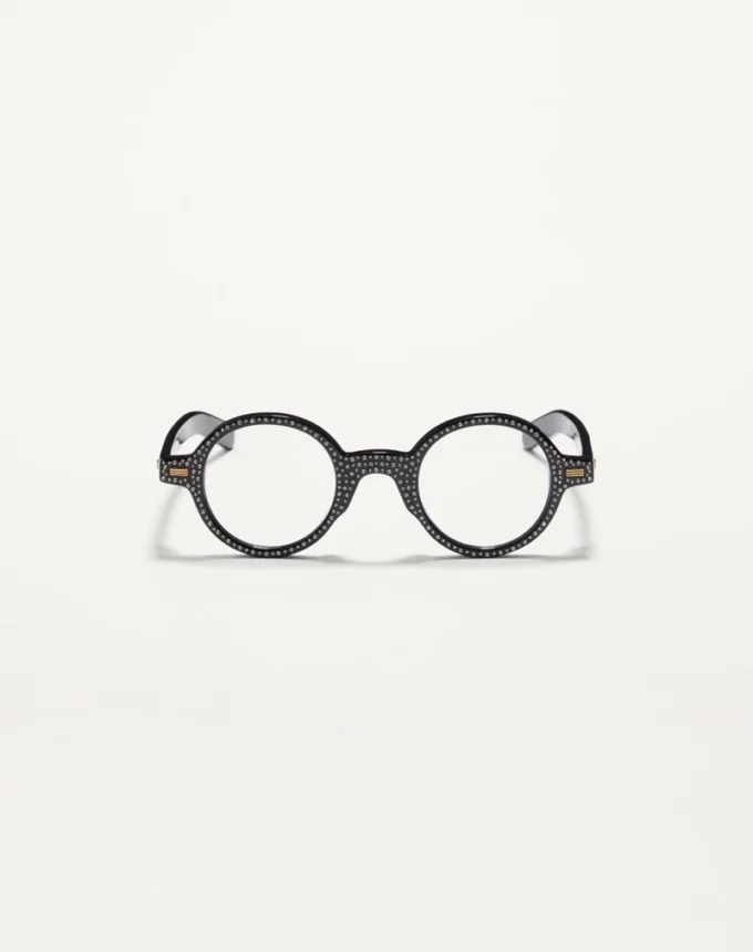 Lunettes Bizarre Circle avec cristaux en acétate Lunettes Bizarre Circle avec cristaux en acétate