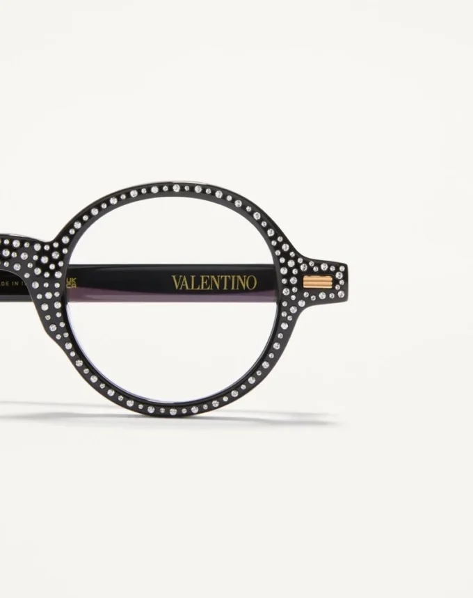 Lunettes Bizarre Circle avec cristaux en acétate Lunettes Bizarre Circle avec cristaux en acétate