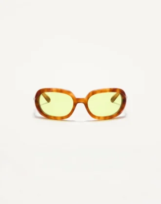 Lunettes ovales enveloppantes en acétate