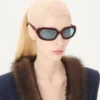 Lunettes ovales enveloppantes en acétate Lunettes ovales enveloppantes en acétate