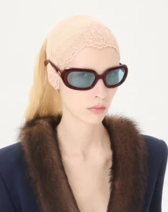 Lunettes ovales enveloppantes en acétate