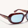 Lunettes ovales enveloppantes en acétate Lunettes ovales enveloppantes en acétate