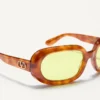 Lunettes ovales enveloppantes en acétate Lunettes ovales enveloppantes en acétate