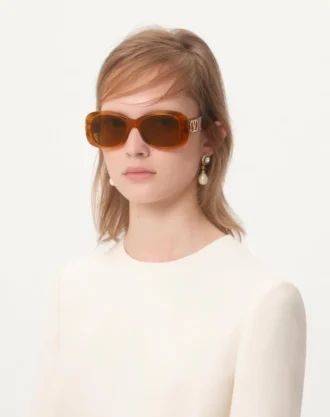 Lunettes rectangulaires en acétate style années 70