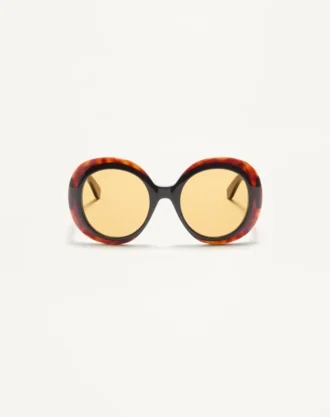 Lunettes rondes spectaculaires en acétate des années 1960