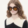 Lunettes rondes spectaculaires en acétate des années 1960 Lunettes rondes spectaculaires en acétate des années 1960