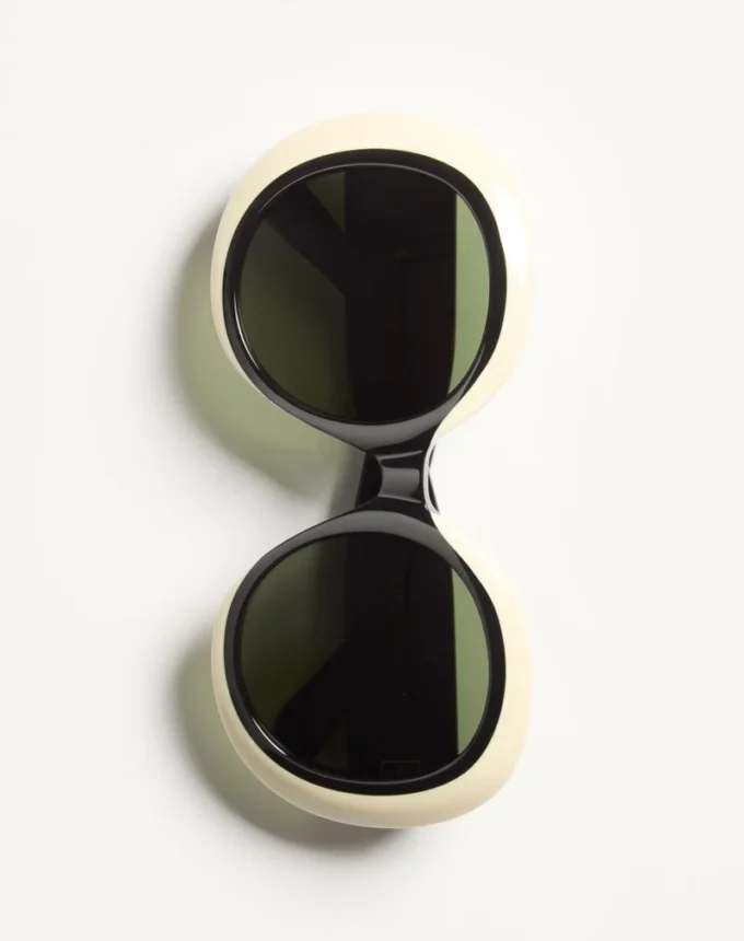 Lunettes rondes spectaculaires en acétate des années 1960 Lunettes rondes spectaculaires en acétate des années 1960