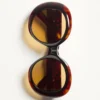 Lunettes rondes spectaculaires en acétate des années 1960 Lunettes rondes spectaculaires en acétate des années 1960
