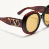 Lunettes rondes spectaculaires en acétate des années 1960 Lunettes rondes spectaculaires en acétate des années 1960