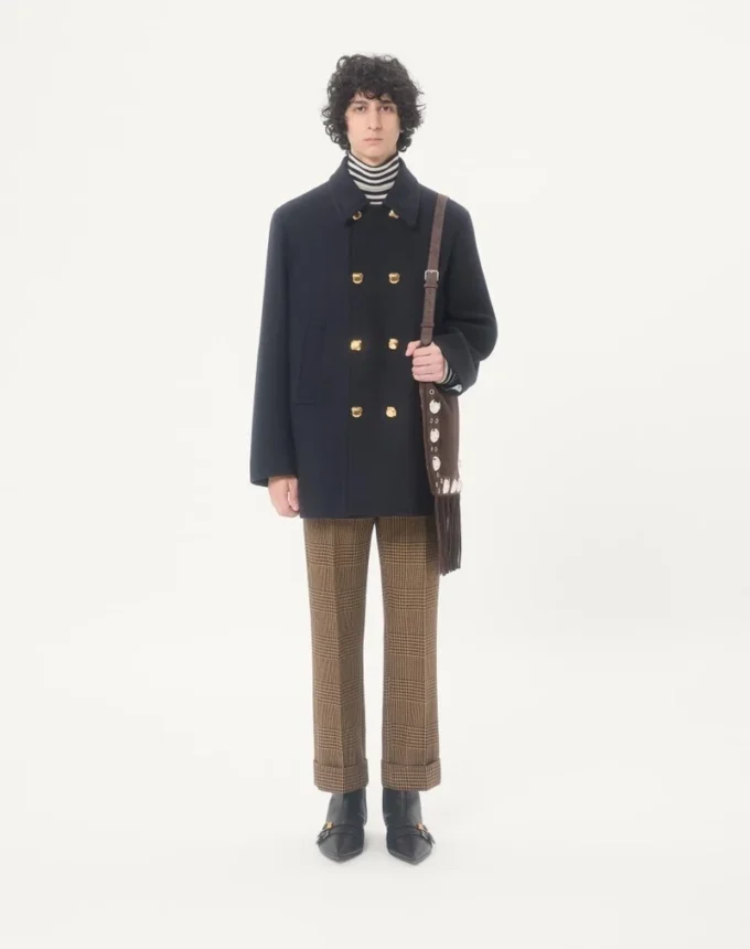 Manteau croisé en feutre de laine Valentino Manteau croisé en feutre de laine Valentino