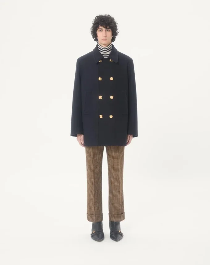 Manteau croisé en feutre de laine Valentino Manteau croisé en feutre de laine Valentino