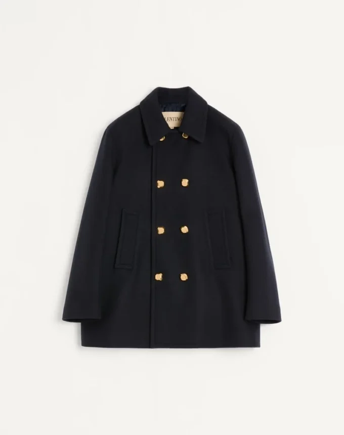 Manteau croisé en feutre de laine Valentino Manteau croisé en feutre de laine Valentino