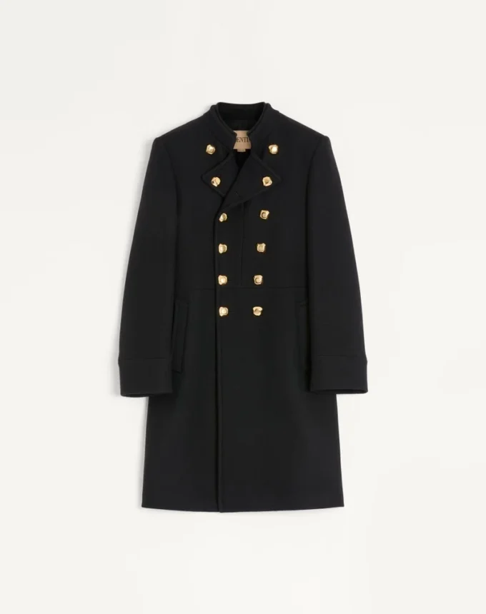 Manteau croisé en laine double épaisseur Valentino Manteau croisé en laine double épaisseur Valentino