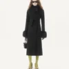 Manteau drapé compact Manteau drapé compact