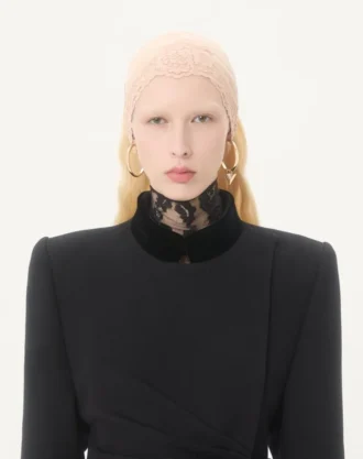 Manteau drapé compact