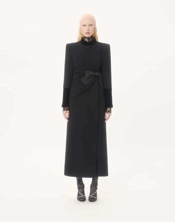 Manteau drapé compact Manteau drapé compact