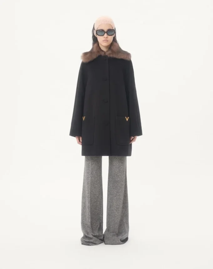 Manteau drapé en laine Manteau drapé en laine
