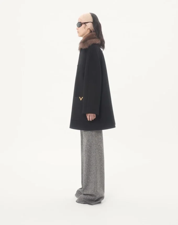Manteau drapé en laine Manteau drapé en laine