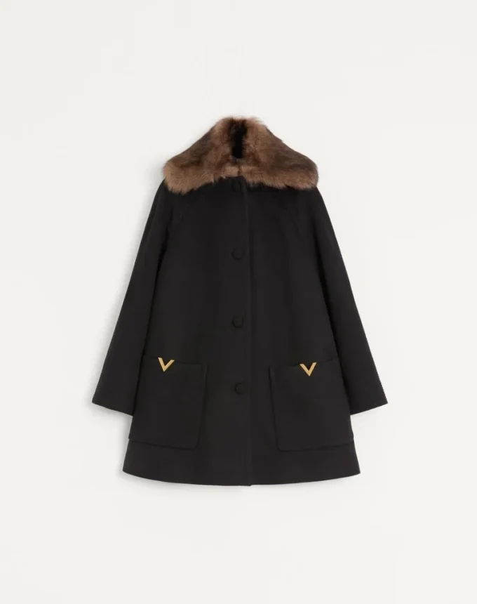 Manteau drapé en laine Manteau drapé en laine
