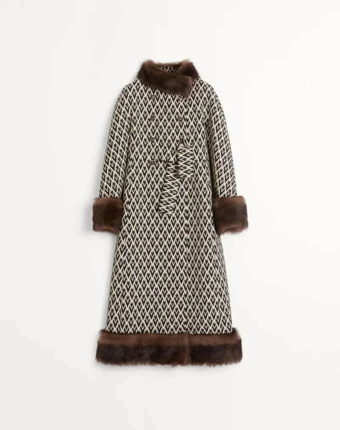 Manteau en jacquard Toute La V Manteau en jacquard Toute La V