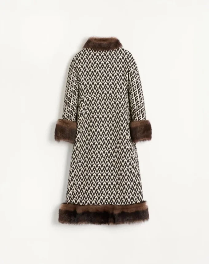 Manteau en jacquard Toute La V Manteau en jacquard Toute La V