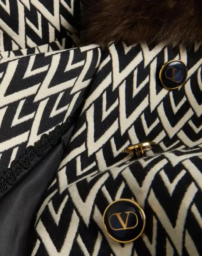 Manteau en jacquard Toute La V Manteau en jacquard Toute La V