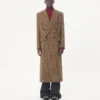 Manteau en laine à double boutonnage Valentino avec motif Glen Plaid Manteau en laine à double boutonnage Valentino avec motif Glen Plaid