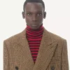 Manteau en laine à double boutonnage Valentino avec motif Glen Plaid Manteau en laine à double boutonnage Valentino avec motif Glen Plaid