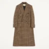 Manteau en laine à double boutonnage Valentino avec motif Glen Plaid Manteau en laine à double boutonnage Valentino avec motif Glen Plaid