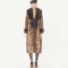 Manteau en laine tachetée Fauve Eclat Manteau en laine tachetée Fauve Eclat