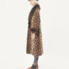 Manteau en laine tachetée Fauve Eclat Manteau en laine tachetée Fauve Eclat