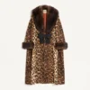 Manteau en laine tachetée Fauve Eclat Manteau en laine tachetée Fauve Eclat