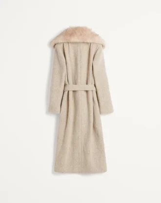 Manteau en laine texturée