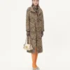 Manteau en tissu imprimé animalier Manteau en tissu imprimé animalier