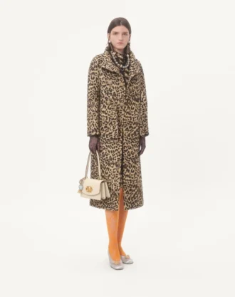 Manteau en tissu imprimé animalier Manteau en tissu imprimé animalier