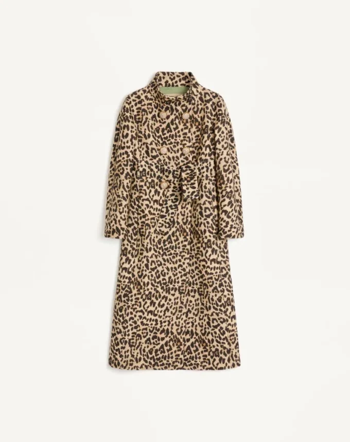 Manteau en tissu imprimé animalier Manteau en tissu imprimé animalier