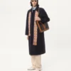 Manteau simple boutonnage en laine et cachemire Manteau simple boutonnage en laine et cachemire