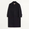 Manteau simple boutonnage en laine et cachemire Manteau simple boutonnage en laine et cachemire
