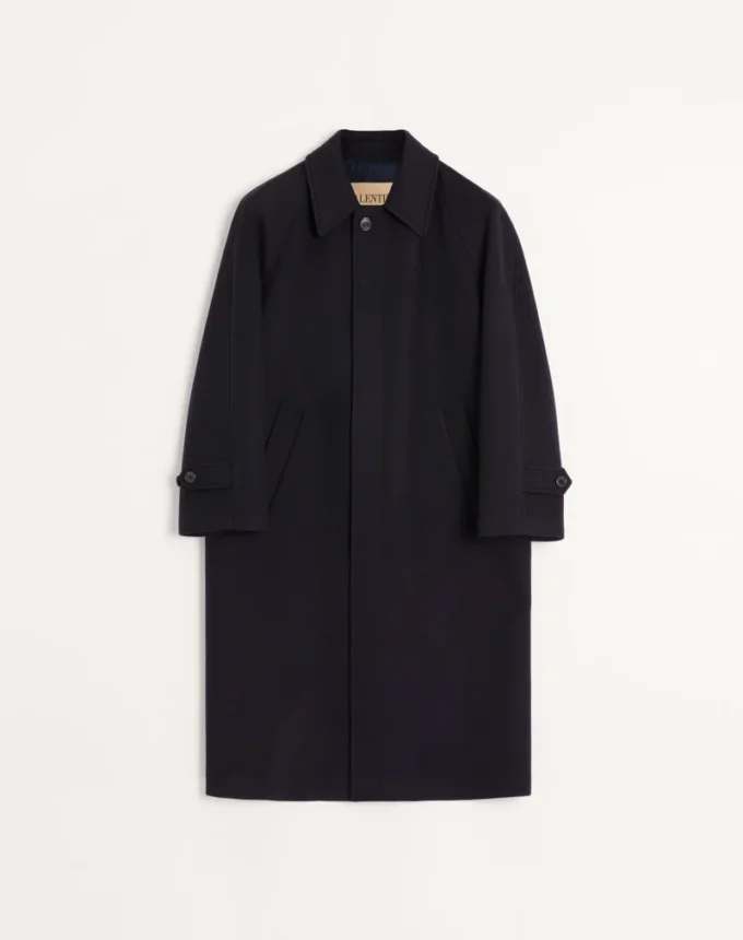 Manteau simple boutonnage en laine et cachemire Manteau simple boutonnage en laine et cachemire
