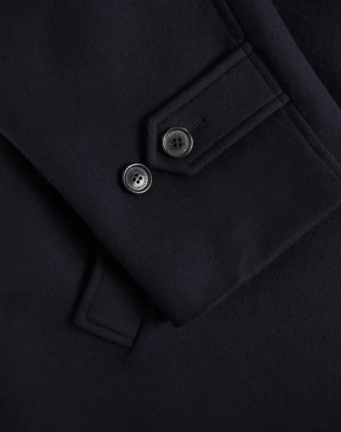 Manteau simple boutonnage en laine et cachemire Manteau simple boutonnage en laine et cachemire