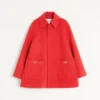 Manteau simple boutonnage Valentino en drap de laine Manteau simple boutonnage Valentino en drap de laine
