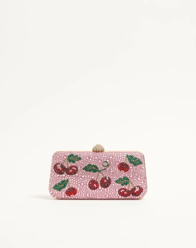 Minaudière Valentino Garavani Carry Secrets avec motif en strass Cherryfic Minaudière Valentino Garavani Carry Secrets avec motif en strass Cherryfic