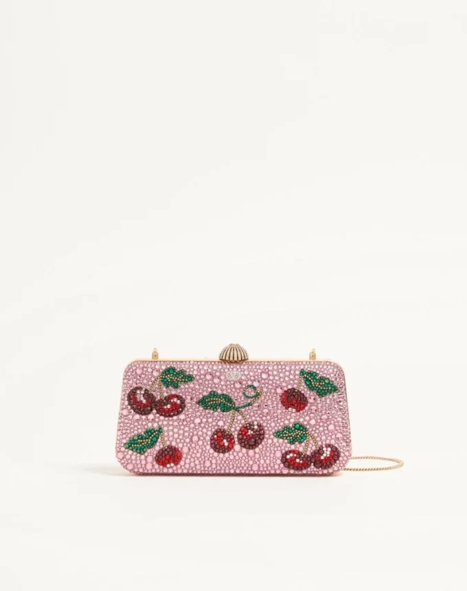 Minaudière Valentino Garavani Carry Secrets avec motif en strass Cherryfic Minaudière Valentino Garavani Carry Secrets avec motif en strass Cherryfic