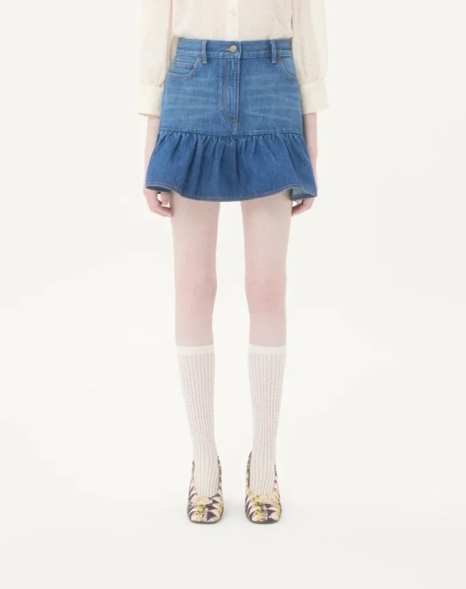 Mini-jupe en denim Mini-jupe en denim